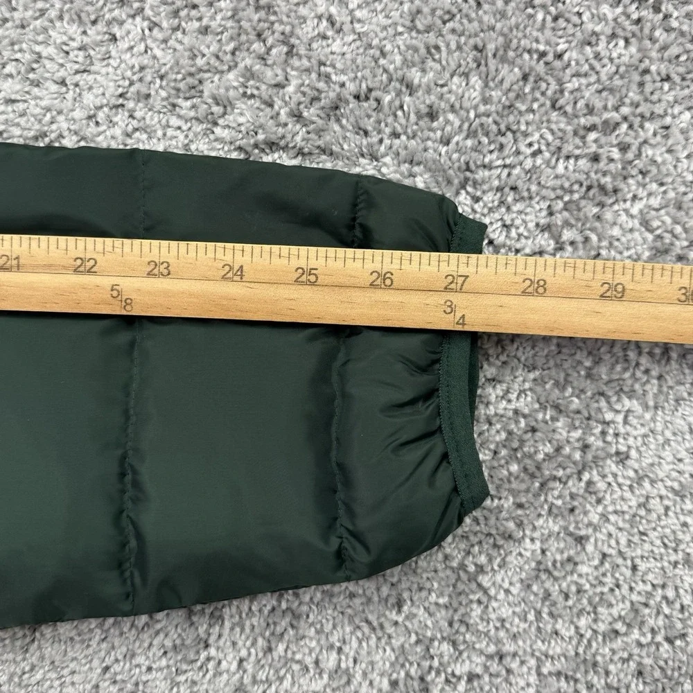 Eddie Bauer EB650 Down Jacket Men's L Green Puffer Quilted Full Zip